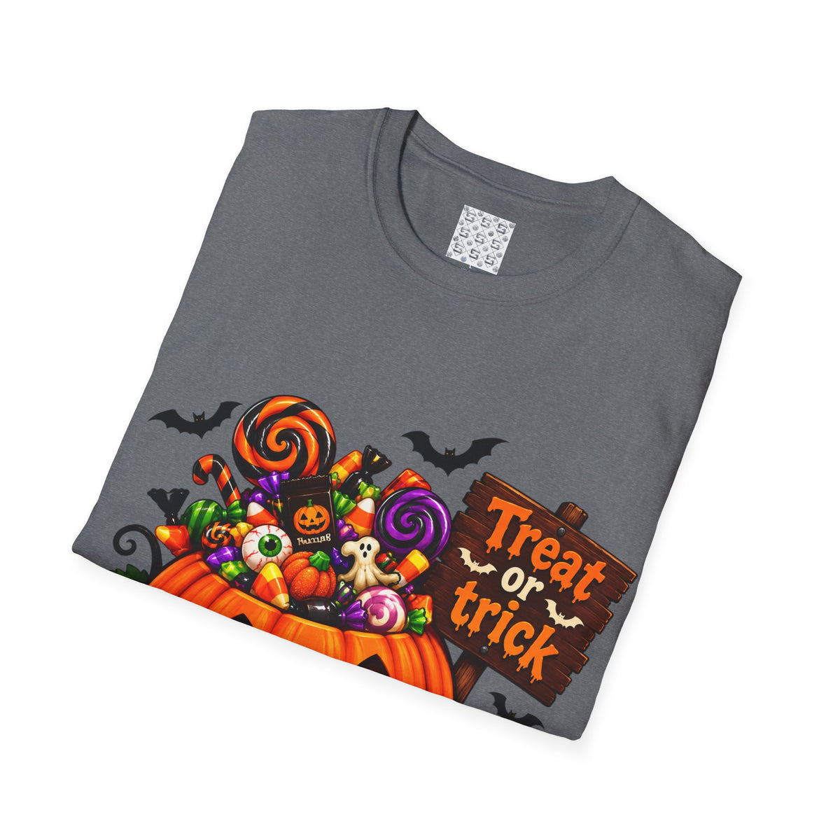 Halloween Pumpkin T-Shirt — 'Treat or Trick' Jack-o'-Lantern Design