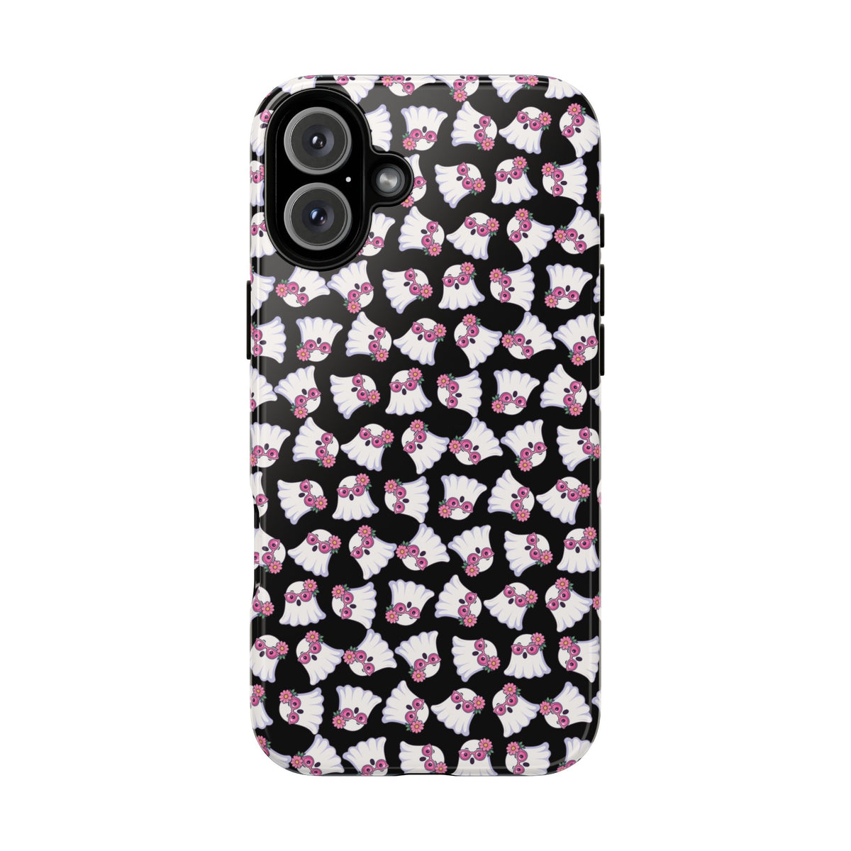 Tough Cases - Cute Pink Ghost Pattern Phone Case
