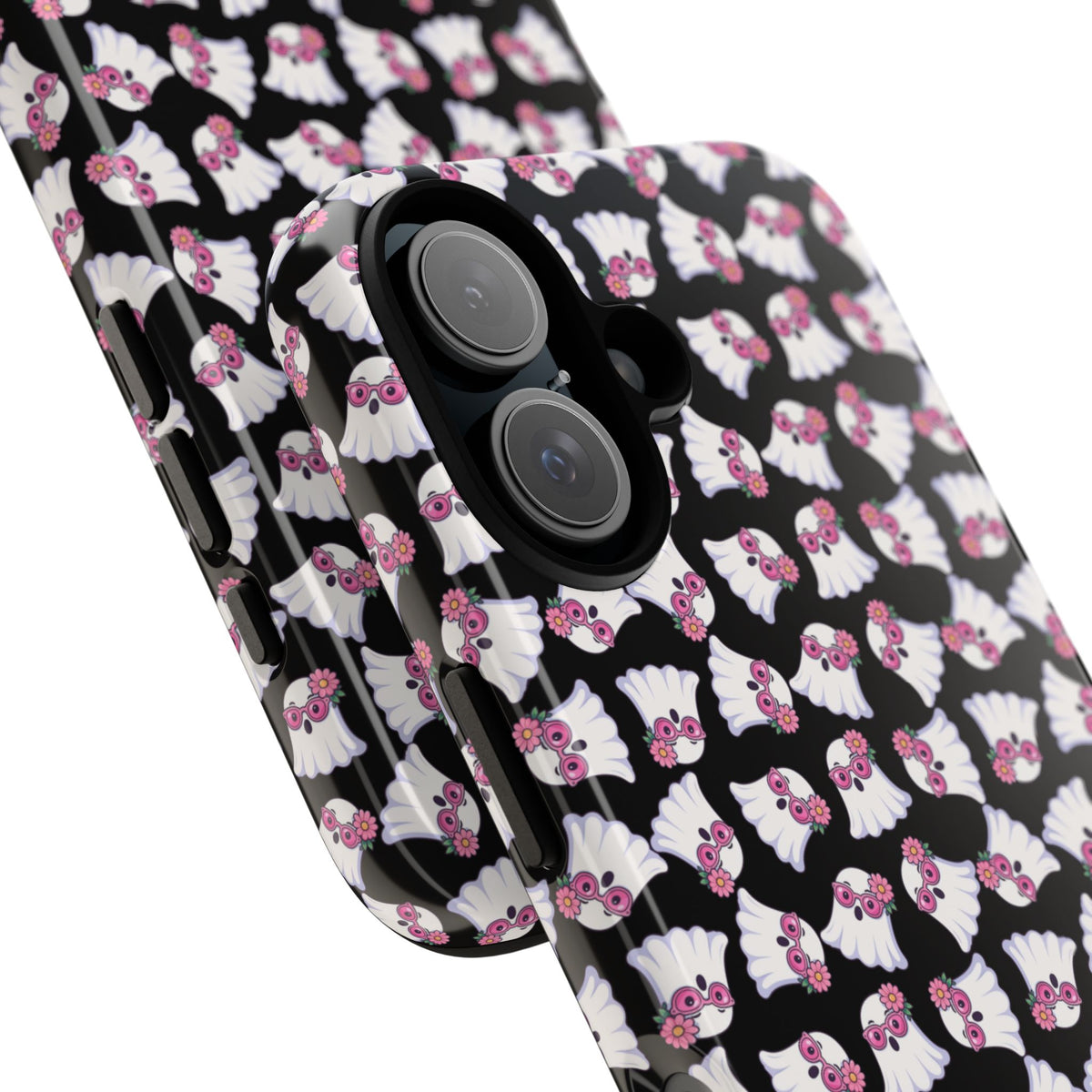 Tough Cases - Cute Pink Ghost Pattern Phone Case