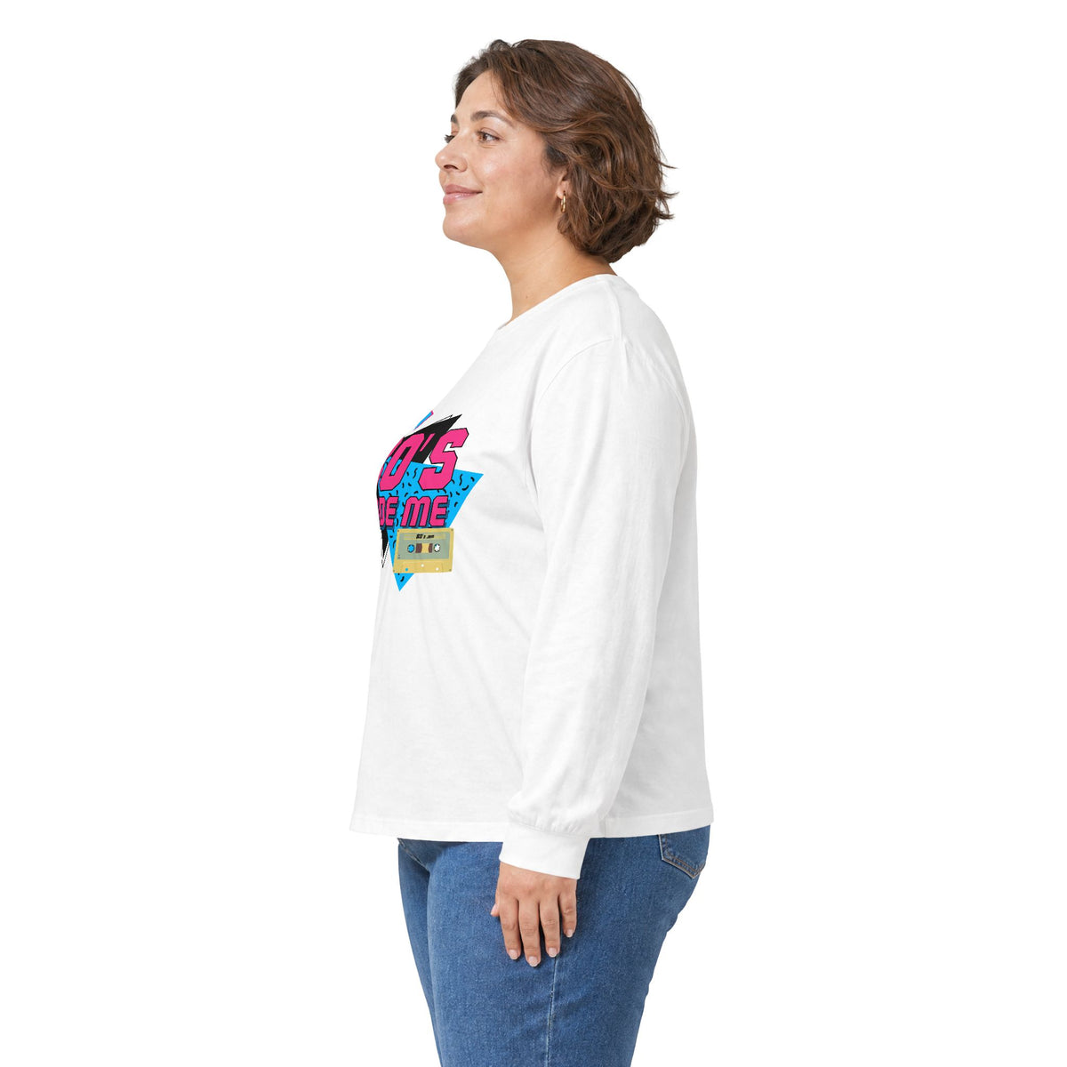 80's Made Me Long Sleeve Tee — Retro Cassette Nostalgia Shirt