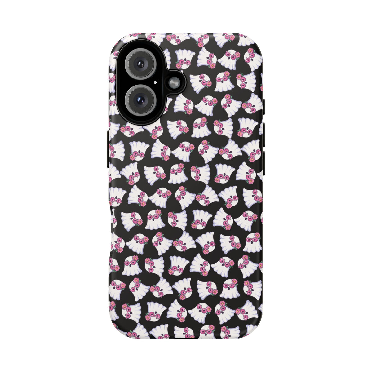 Tough Cases - Cute Pink Ghost Pattern Phone Case
