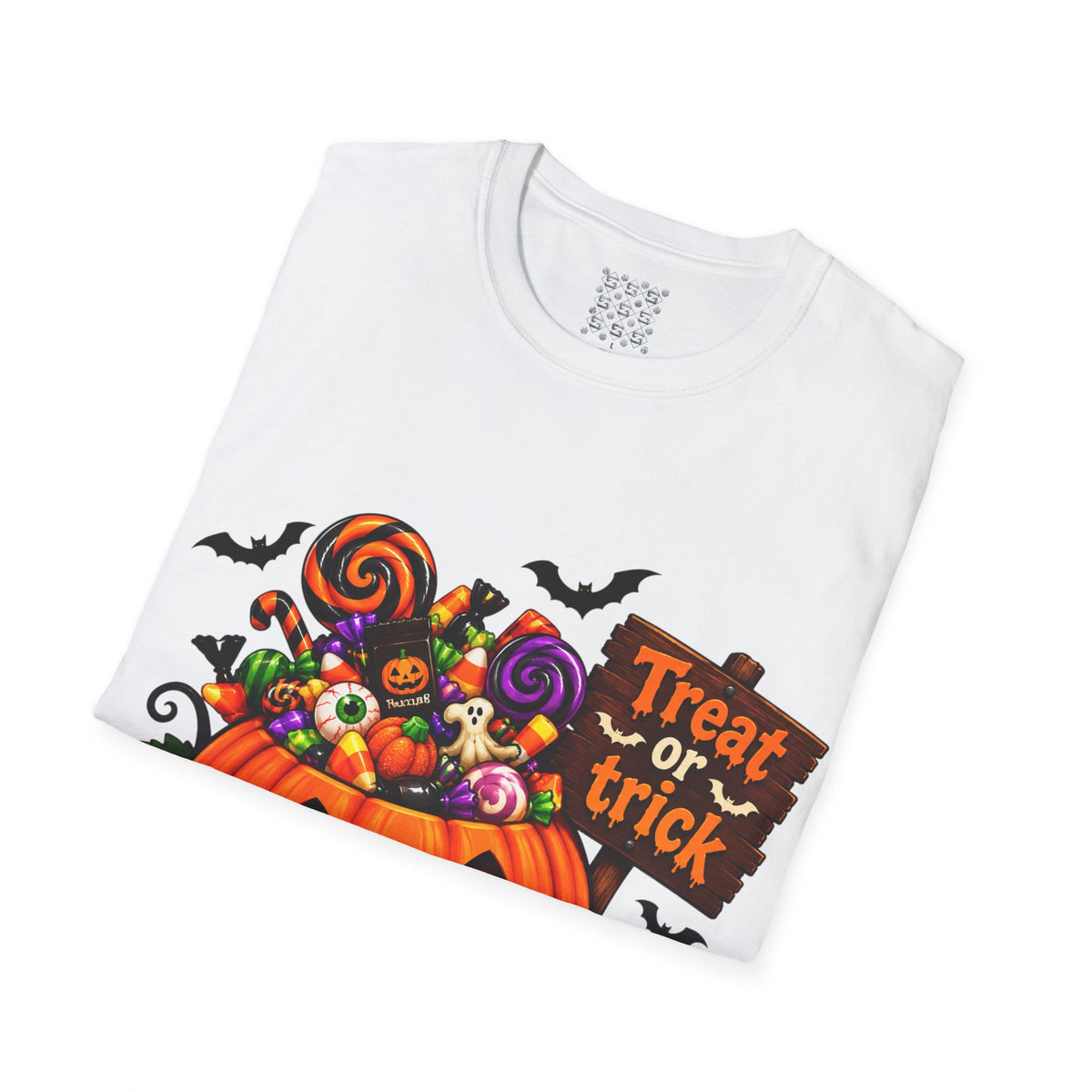 Halloween Pumpkin T-Shirt — 'Treat or Trick' Jack-o'-Lantern Design