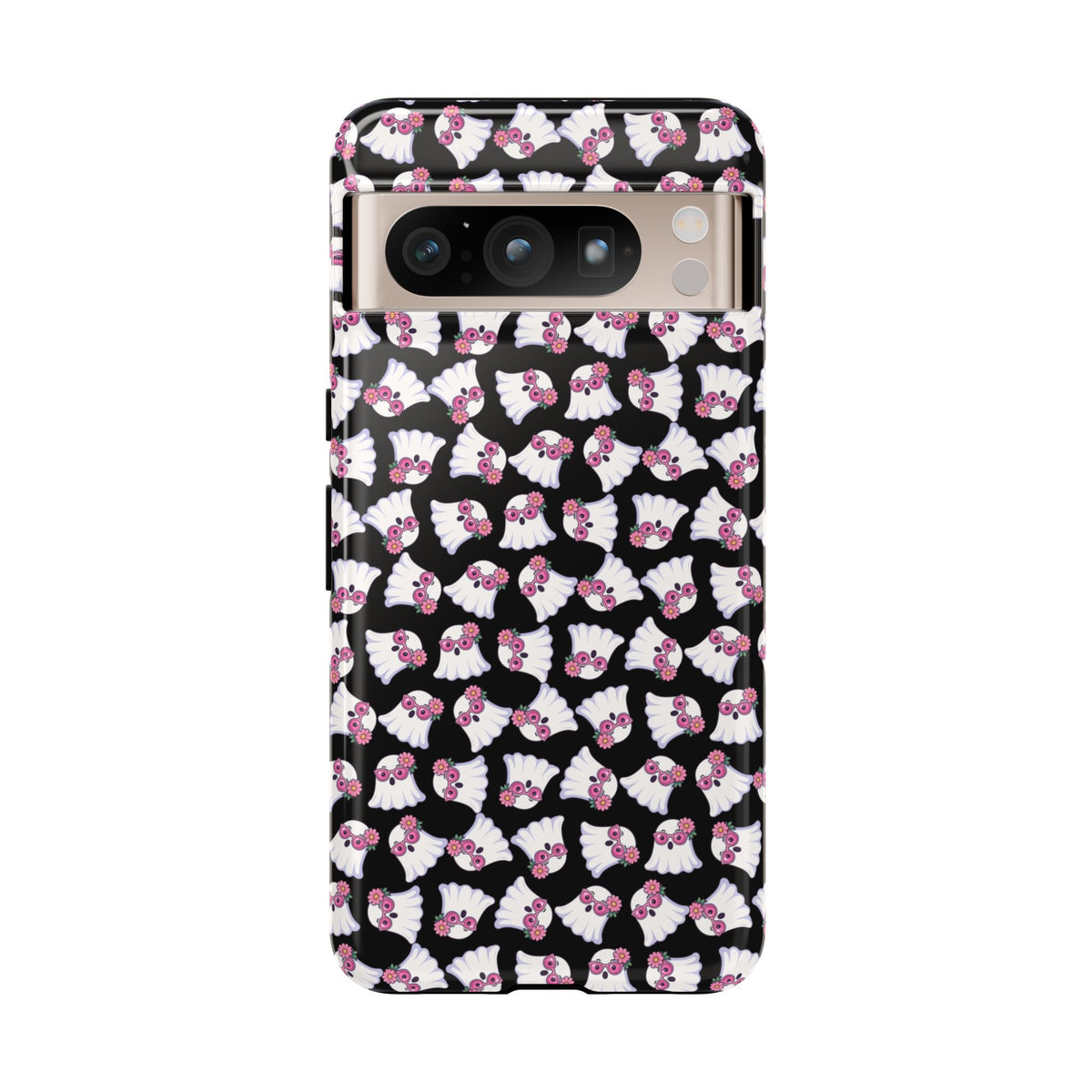 Tough Cases - Cute Pink Ghost Pattern Phone Case