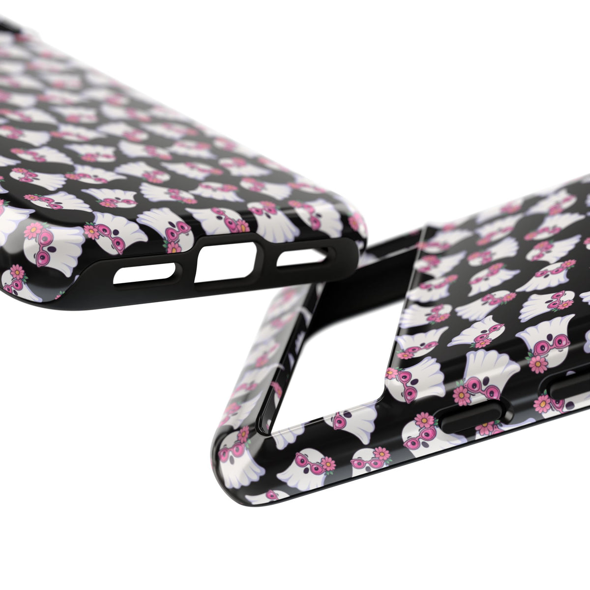Tough Cases - Cute Pink Ghost Pattern Phone Case