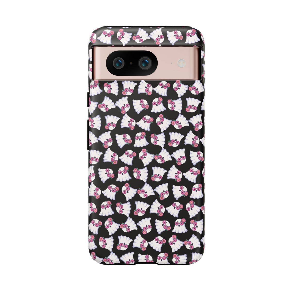 Tough Cases - Cute Pink Ghost Pattern Phone Case