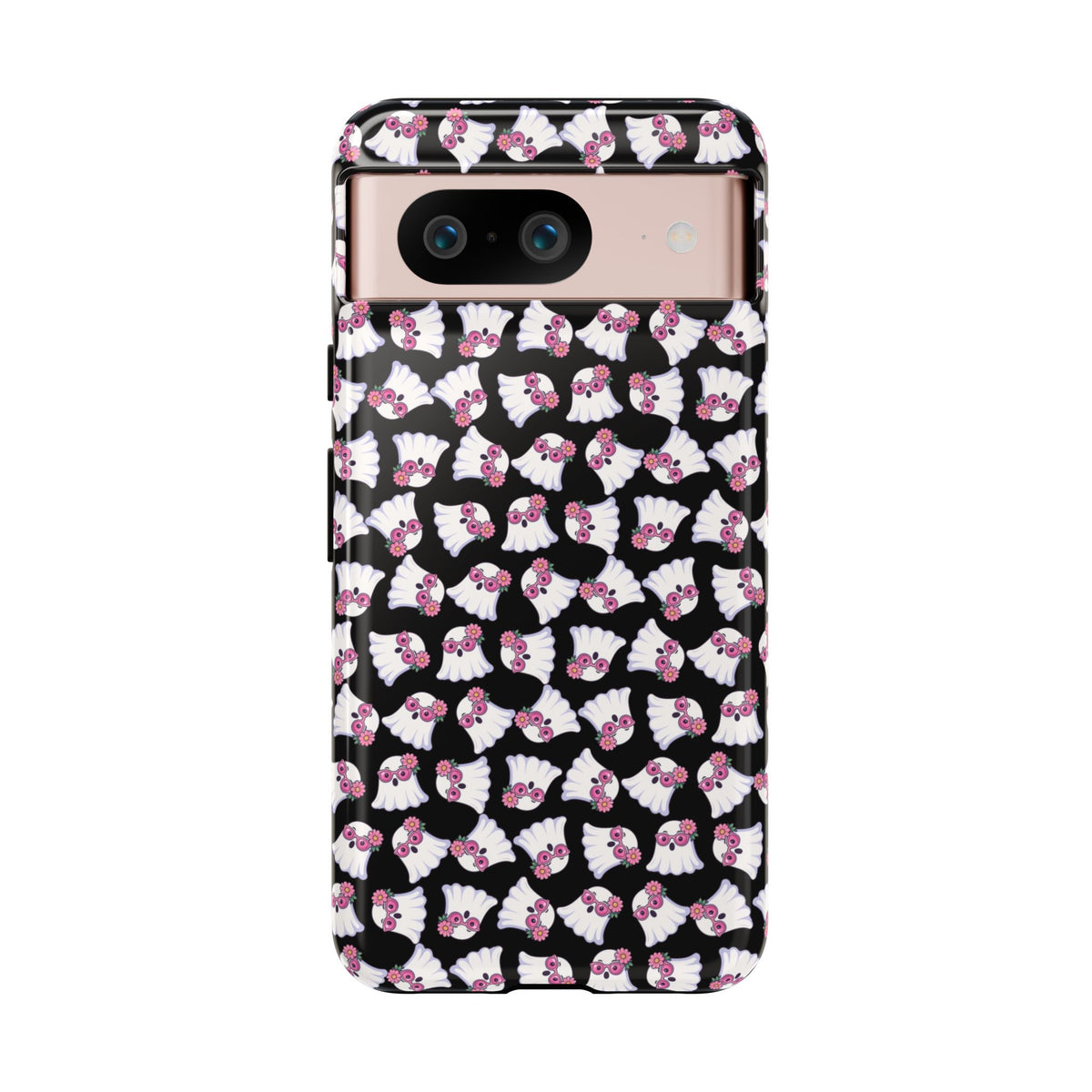Tough Cases - Cute Pink Ghost Pattern Phone Case