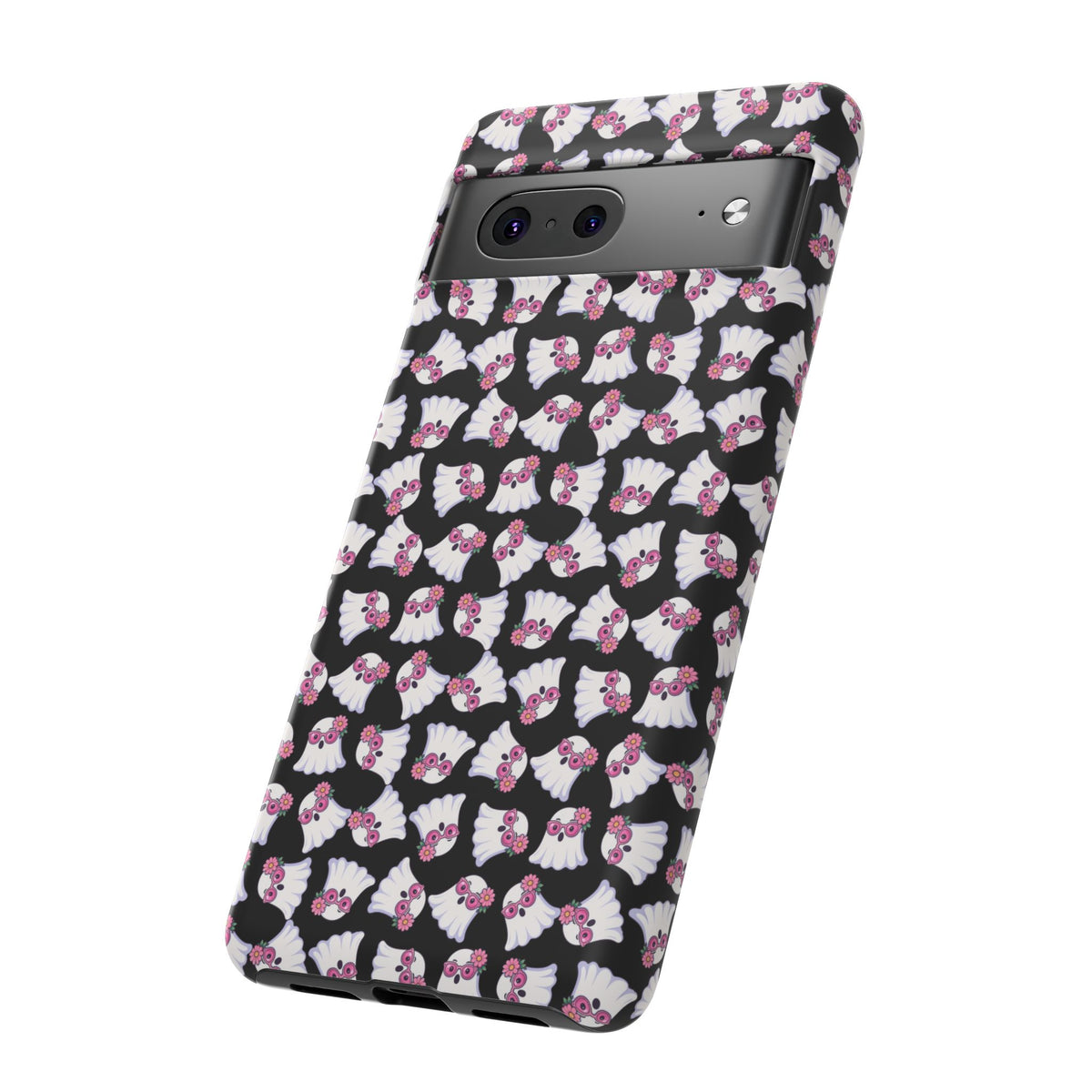 Tough Cases - Cute Pink Ghost Pattern Phone Case