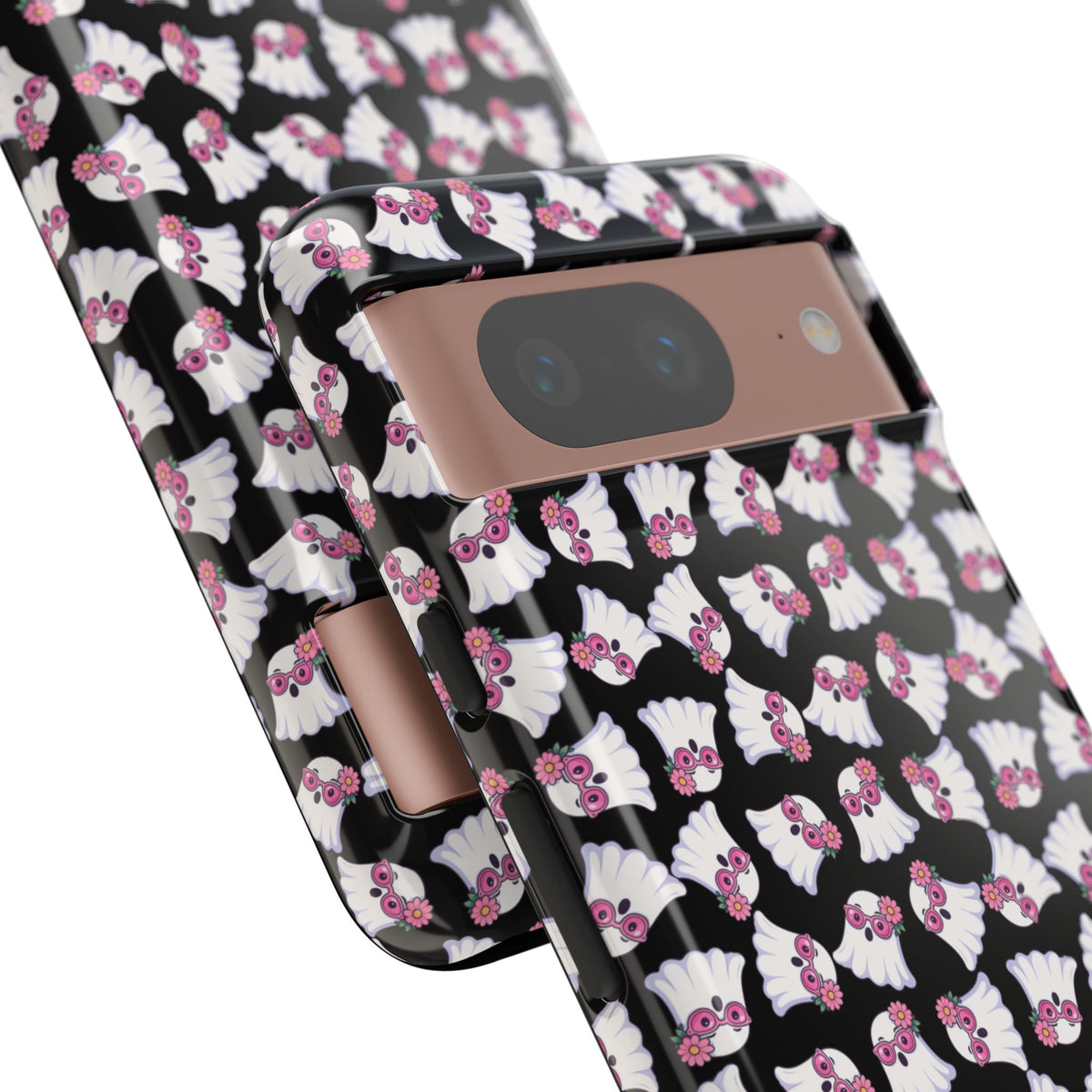 Tough Cases - Cute Pink Ghost Pattern Phone Case