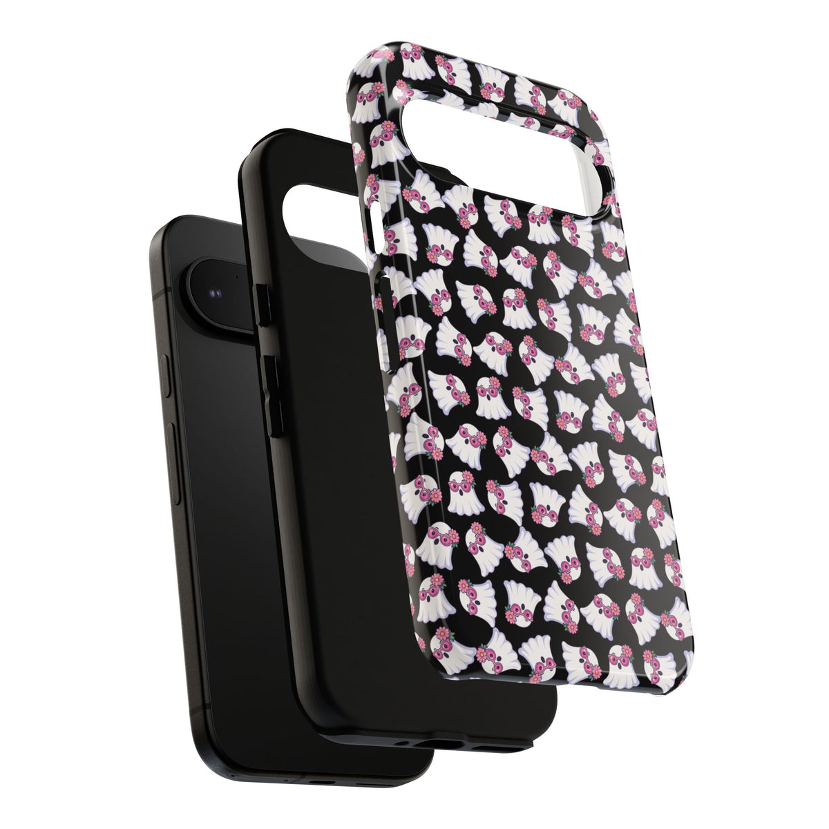 Tough Cases - Cute Pink Ghost Pattern Phone Case