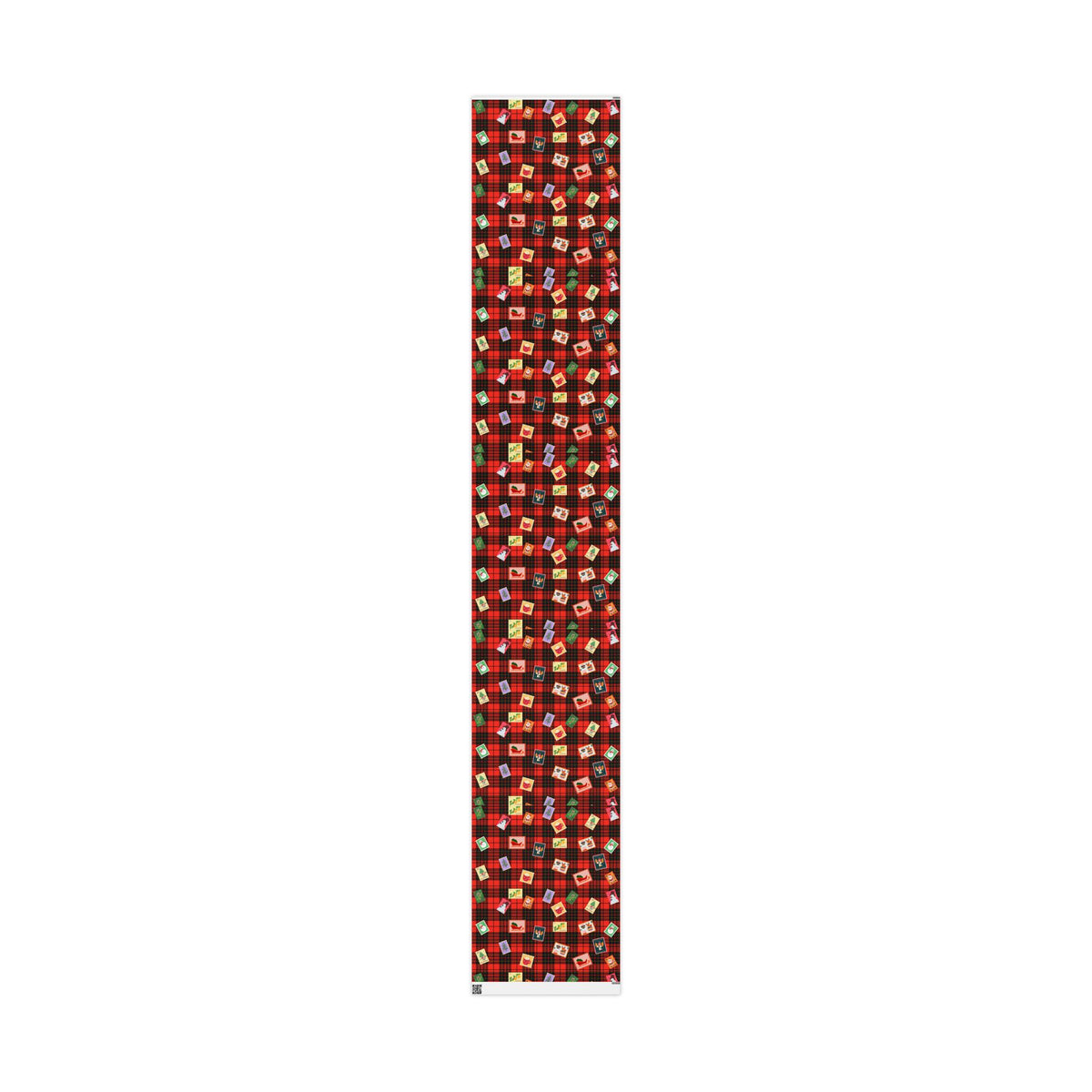 Christmas Plaid Wrapping Paper Roll – Festive Stocking & Gift Pattern