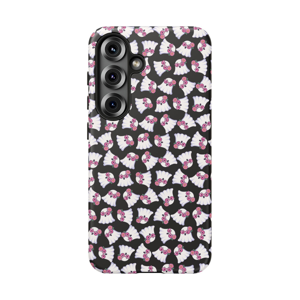 Tough Cases - Cute Pink Ghost Pattern Phone Case