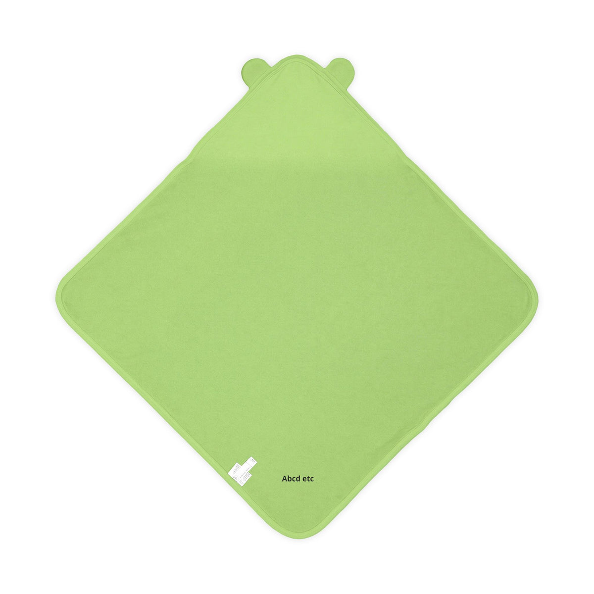 Embroidered Terry Hooded Baby Towel with Bear Ears — Soft Cotton Bath Wrap
