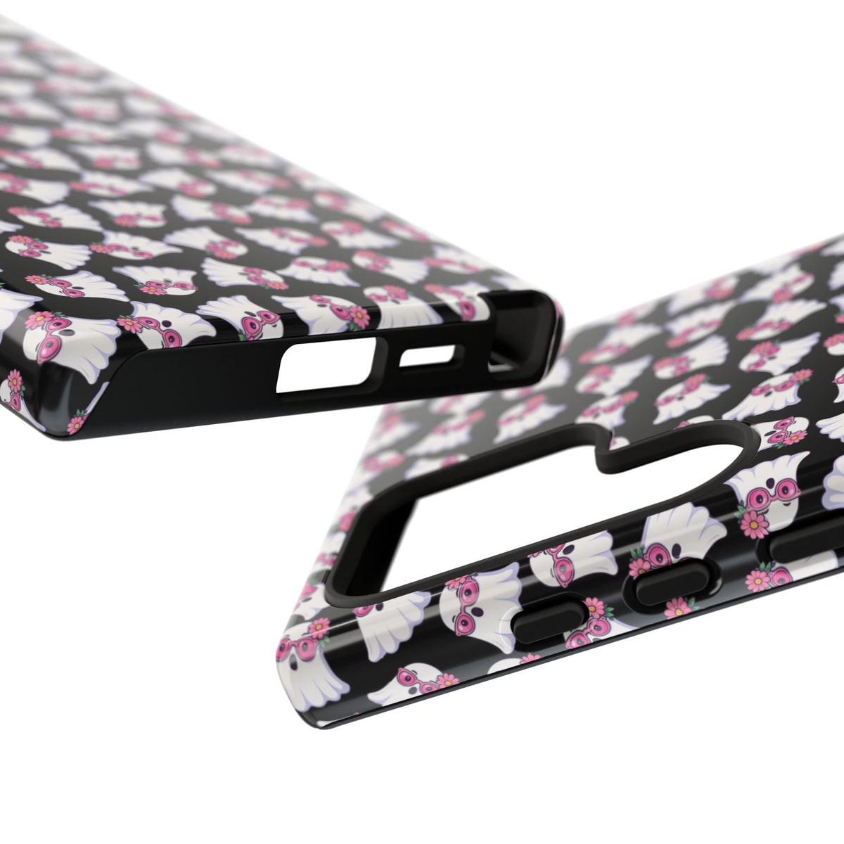 Tough Cases - Cute Pink Ghost Pattern Phone Case