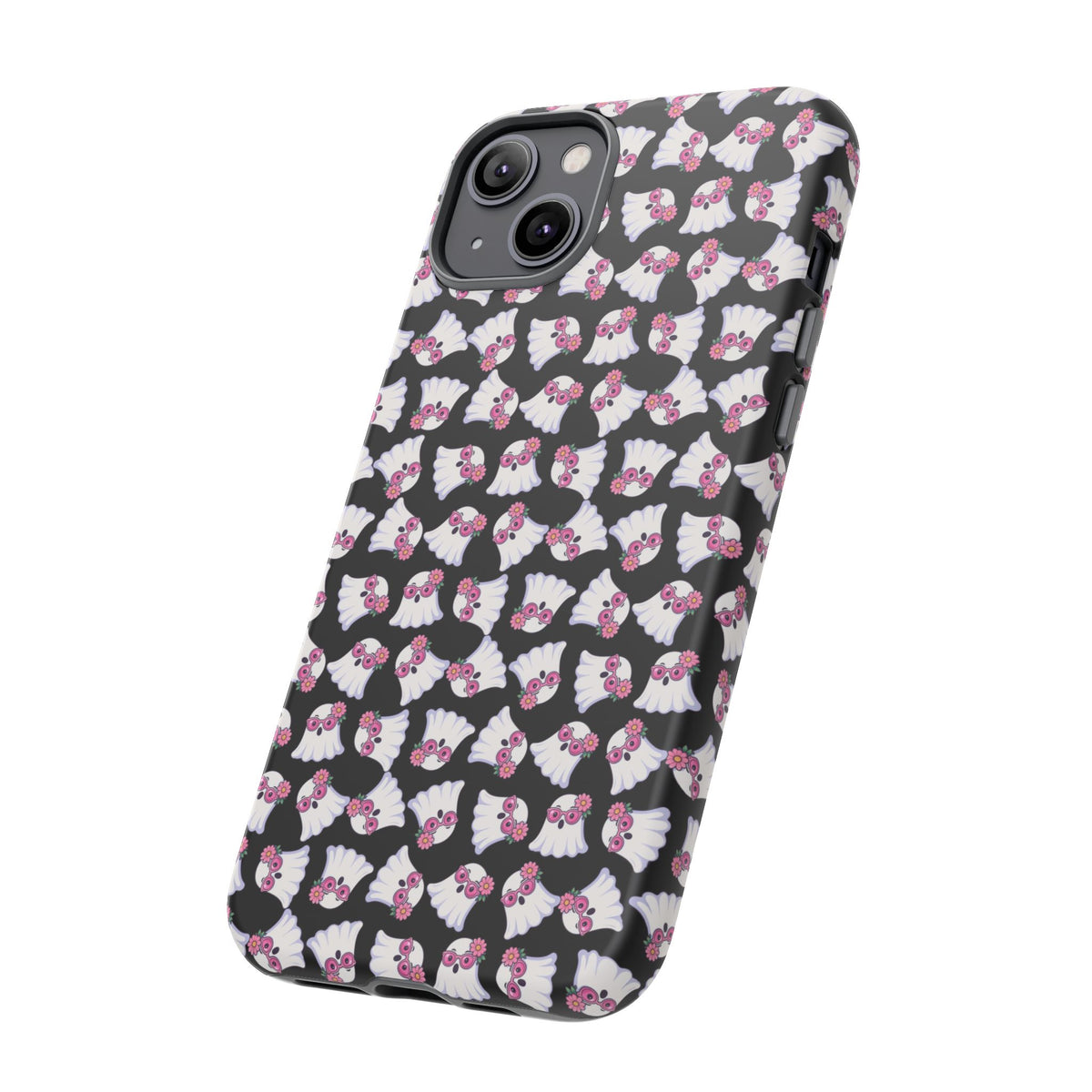 Tough Cases - Cute Pink Ghost Pattern Phone Case