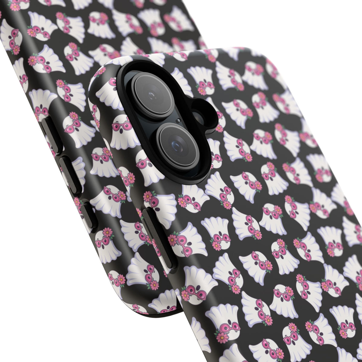 Tough Cases - Cute Pink Ghost Pattern Phone Case