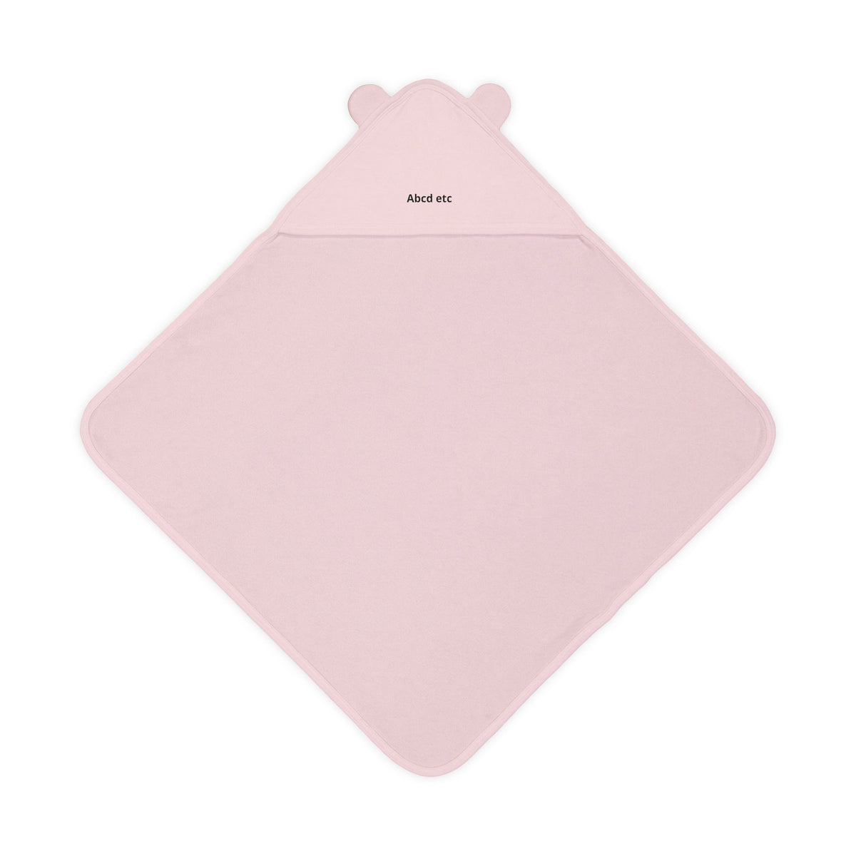 Embroidered Terry Hooded Baby Towel with Bear Ears — Soft Cotton Bath Wrap