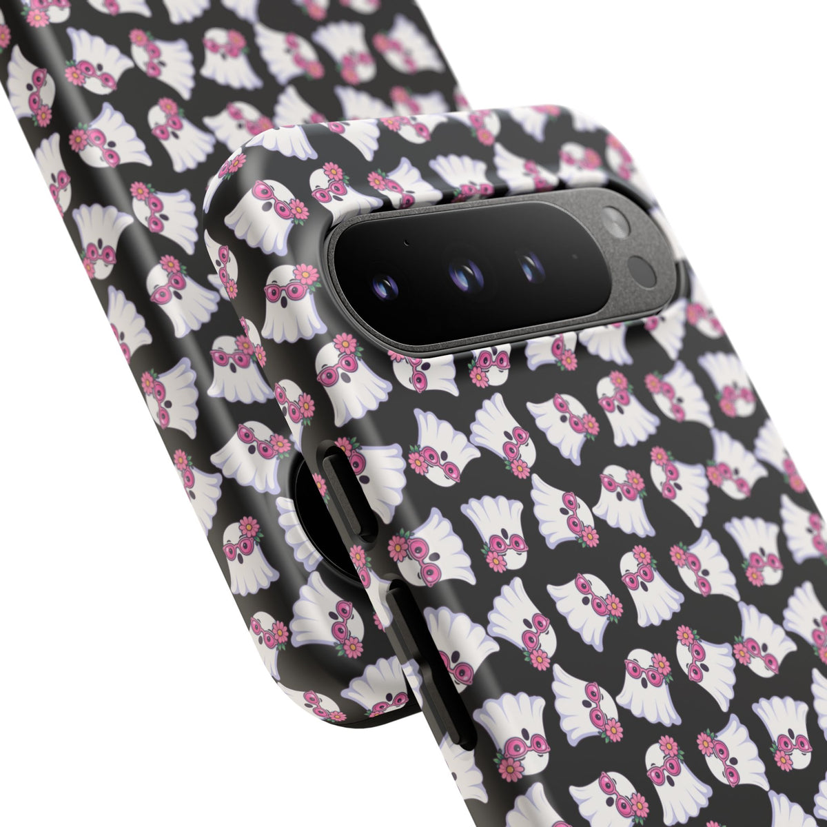 Tough Cases - Cute Pink Ghost Pattern Phone Case