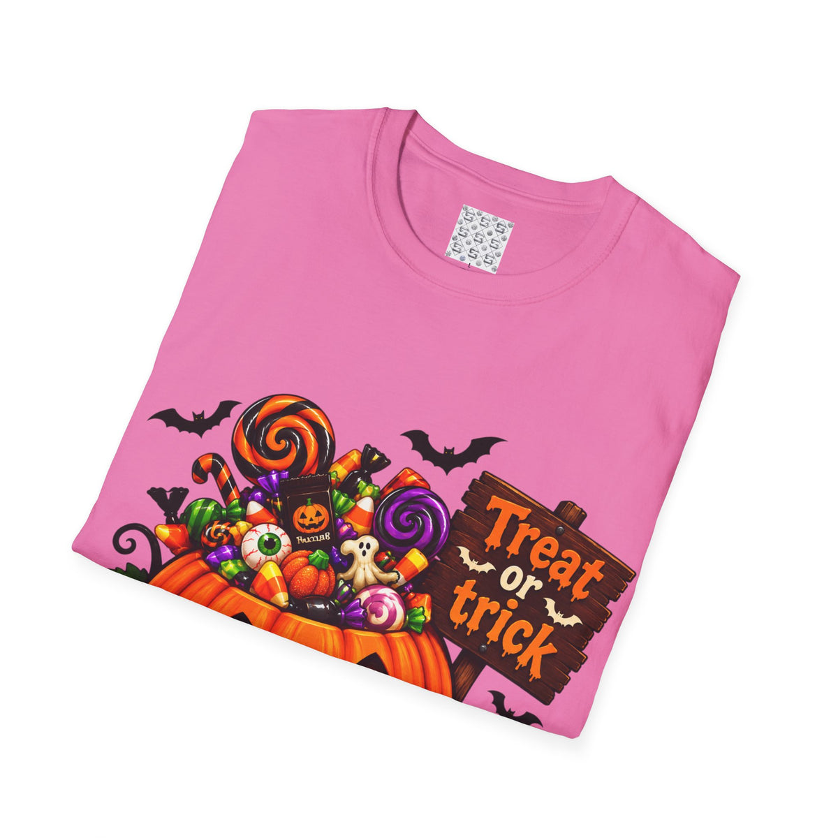 Halloween Pumpkin T-Shirt — 'Treat or Trick' Jack-o'-Lantern Design