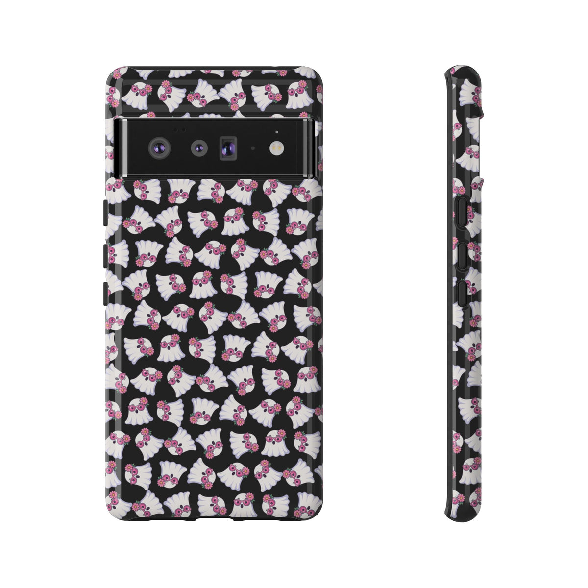 Tough Cases - Cute Pink Ghost Pattern Phone Case