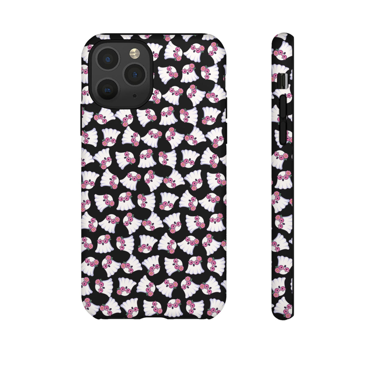 Tough Cases - Cute Pink Ghost Pattern Phone Case
