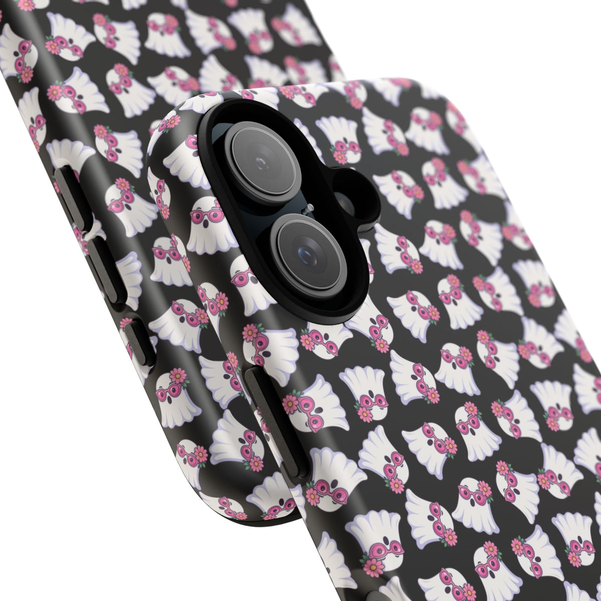 Tough Cases - Cute Pink Ghost Pattern Phone Case