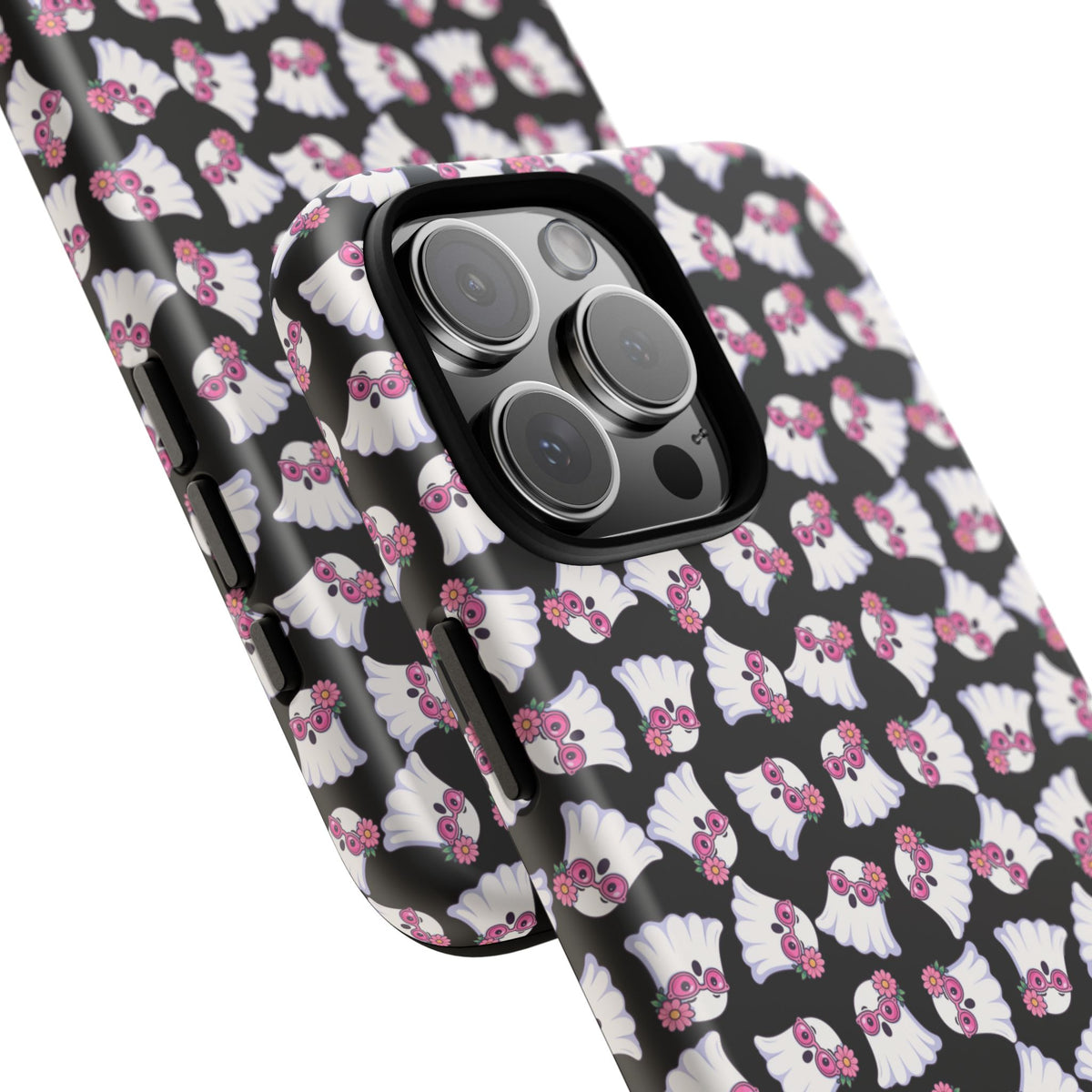 Tough Cases - Cute Pink Ghost Pattern Phone Case