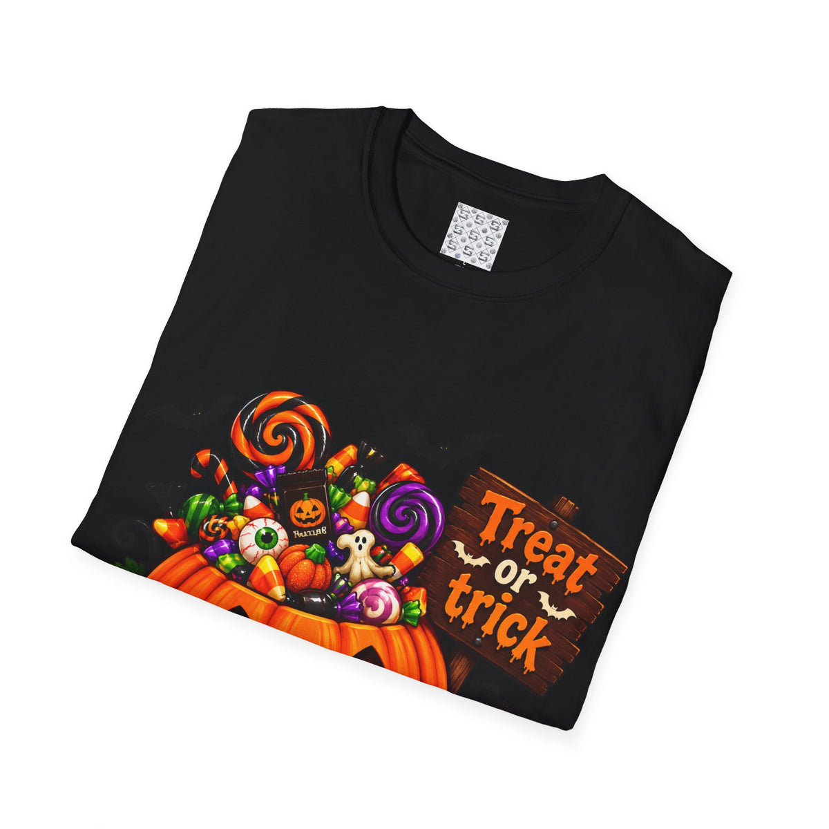Halloween Pumpkin T-Shirt — 'Treat or Trick' Jack-o'-Lantern Design