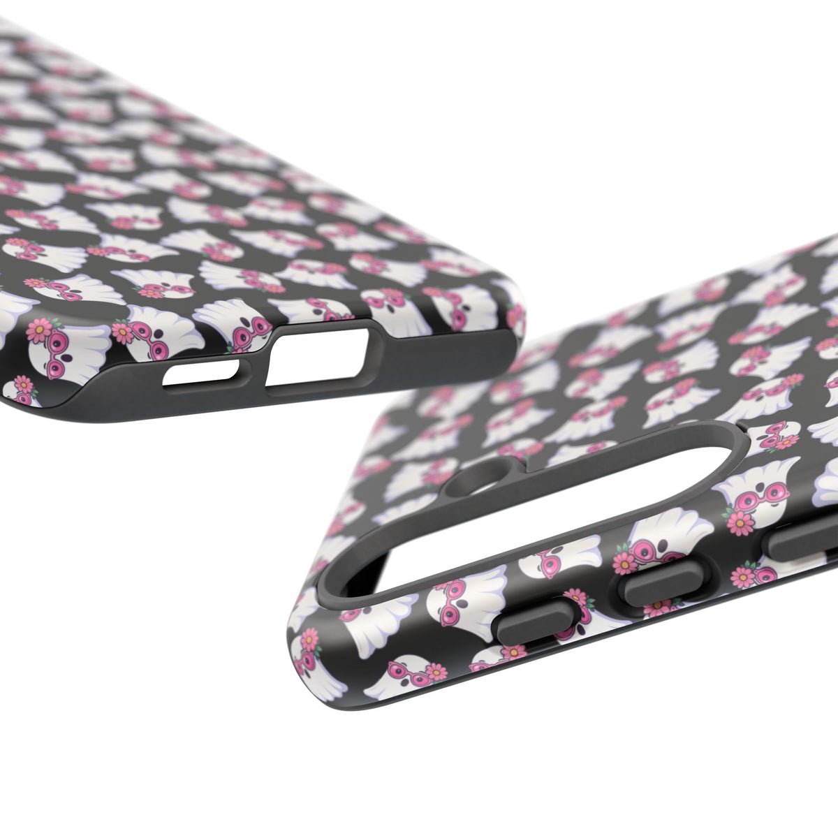 Tough Cases - Cute Pink Ghost Pattern Phone Case