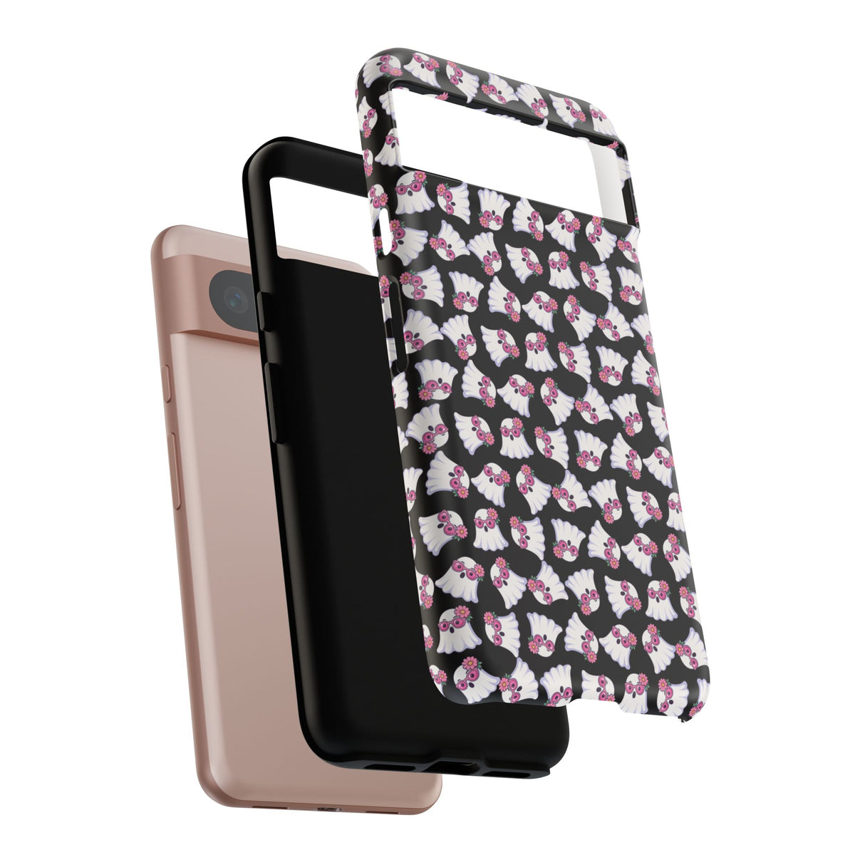Tough Cases - Cute Pink Ghost Pattern Phone Case
