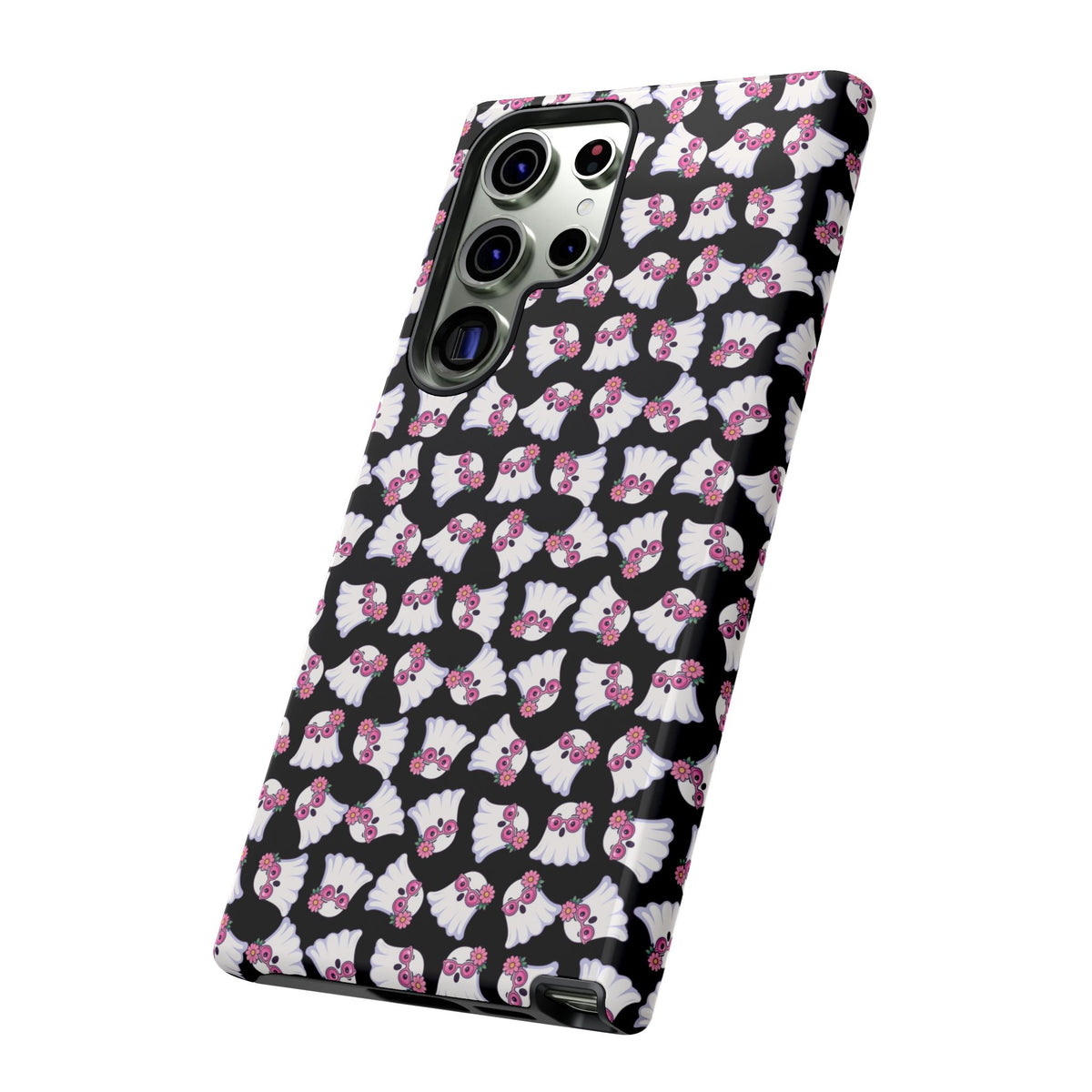 Tough Cases - Cute Pink Ghost Pattern Phone Case