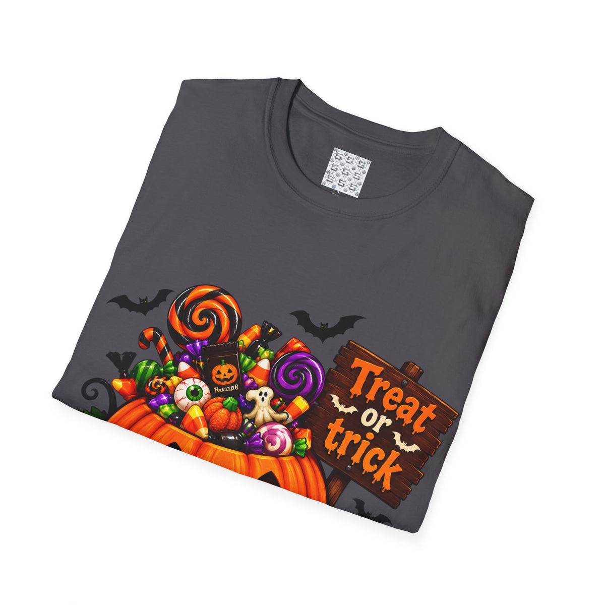 Halloween Pumpkin T-Shirt — 'Treat or Trick' Jack-o'-Lantern Design