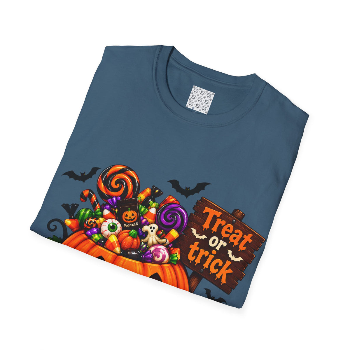 Halloween Pumpkin T-Shirt — 'Treat or Trick' Jack-o'-Lantern Design