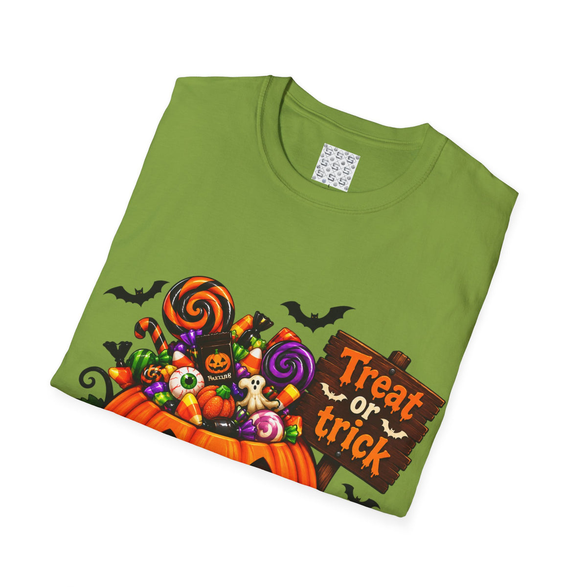 Halloween Pumpkin T-Shirt — 'Treat or Trick' Jack-o'-Lantern Design