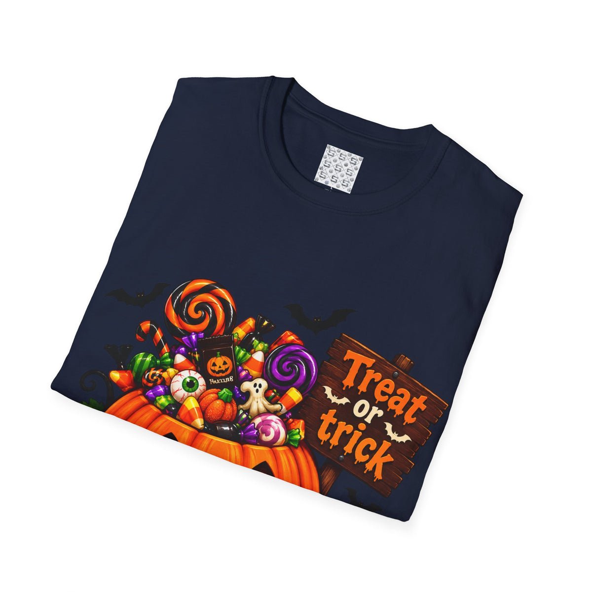Halloween Pumpkin T-Shirt — 'Treat or Trick' Jack-o'-Lantern Design