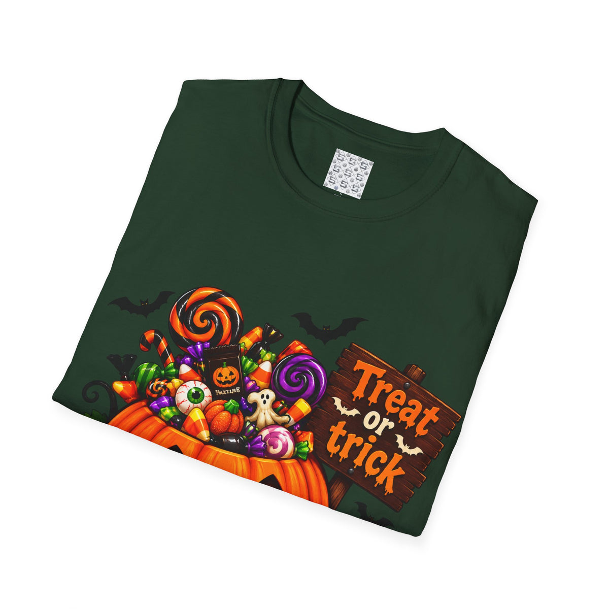 Halloween Pumpkin T-Shirt — 'Treat or Trick' Jack-o'-Lantern Design