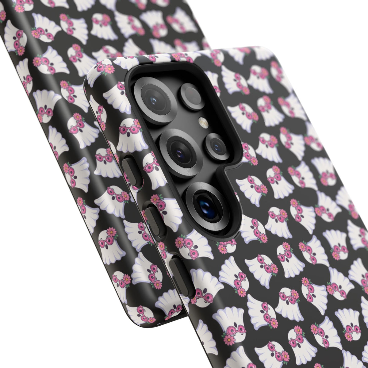 Tough Cases - Cute Pink Ghost Pattern Phone Case
