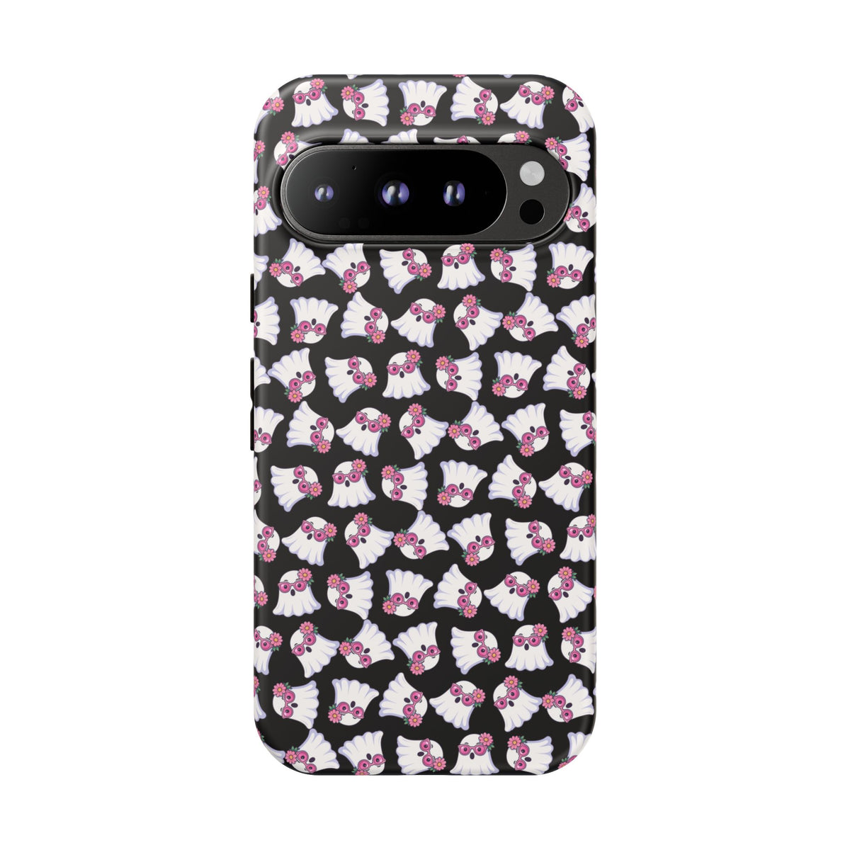Tough Cases - Cute Pink Ghost Pattern Phone Case