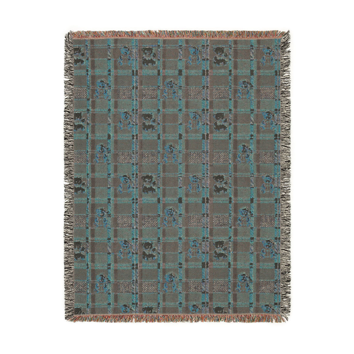 Rustic Plaid Woven Blanket — Cozy Autumn Lodge Throw
