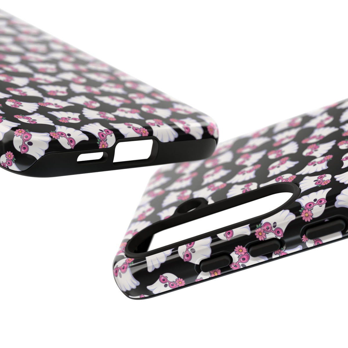 Tough Cases - Cute Pink Ghost Pattern Phone Case