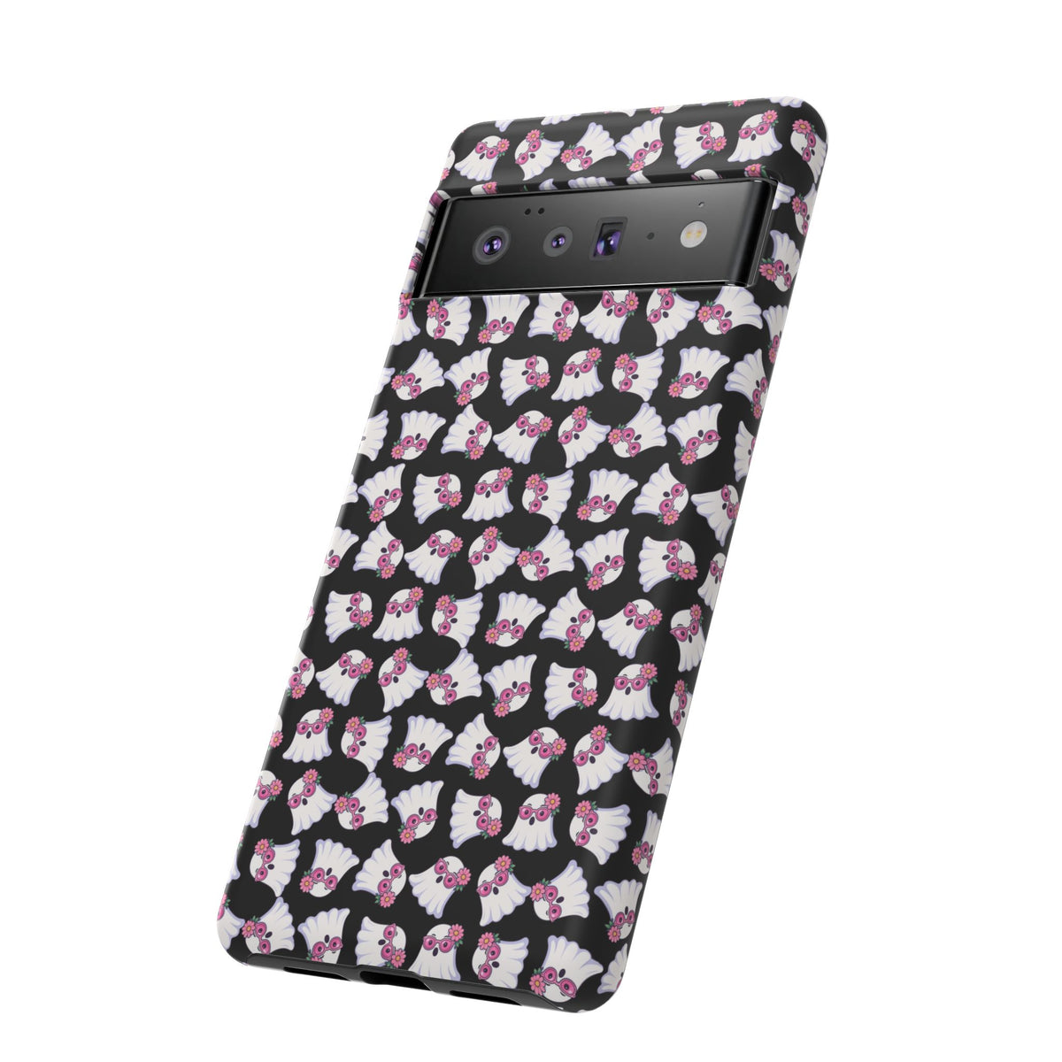 Tough Cases - Cute Pink Ghost Pattern Phone Case