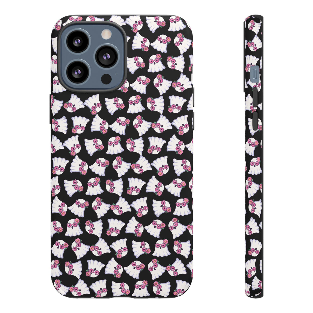 Tough Cases - Cute Pink Ghost Pattern Phone Case