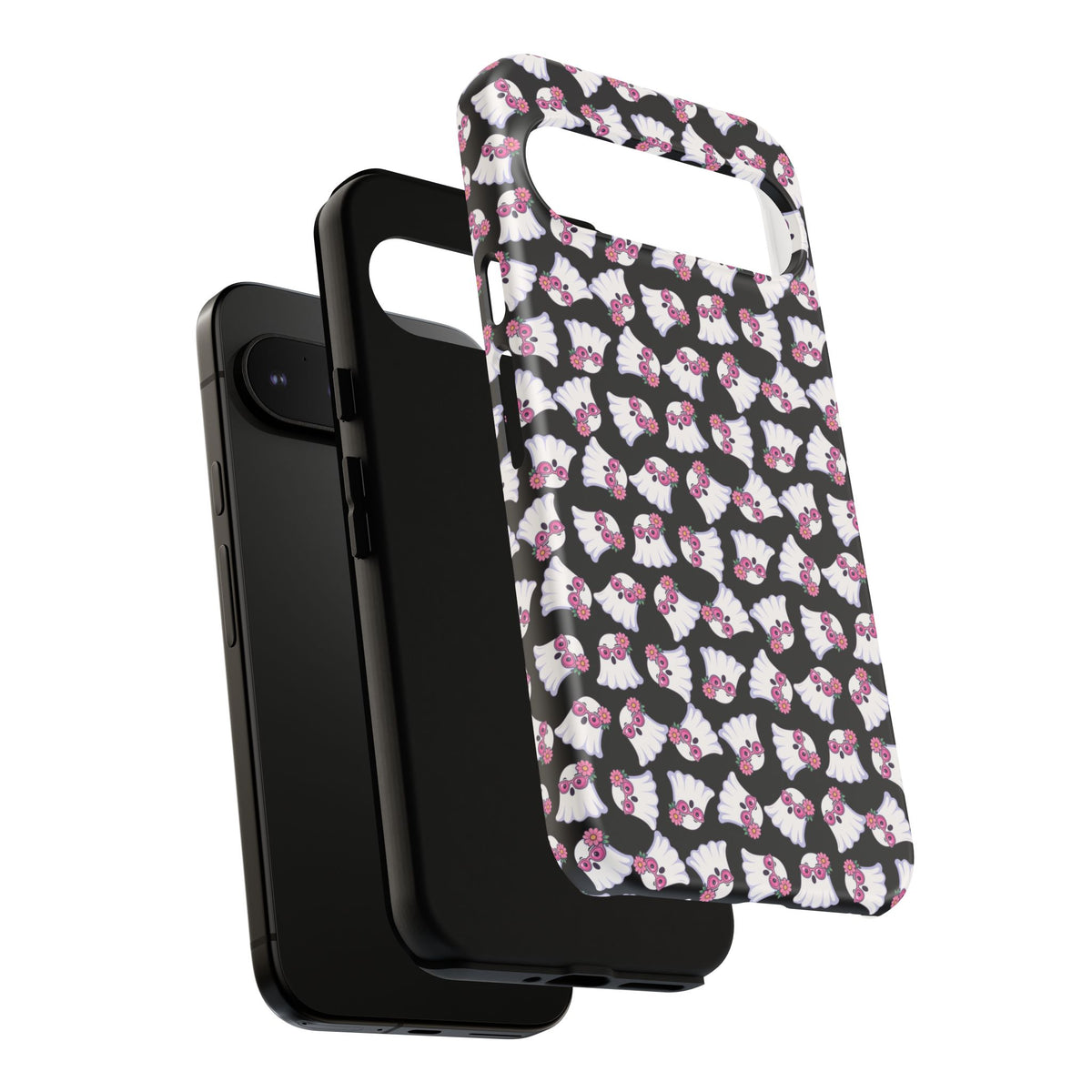 Tough Cases - Cute Pink Ghost Pattern Phone Case