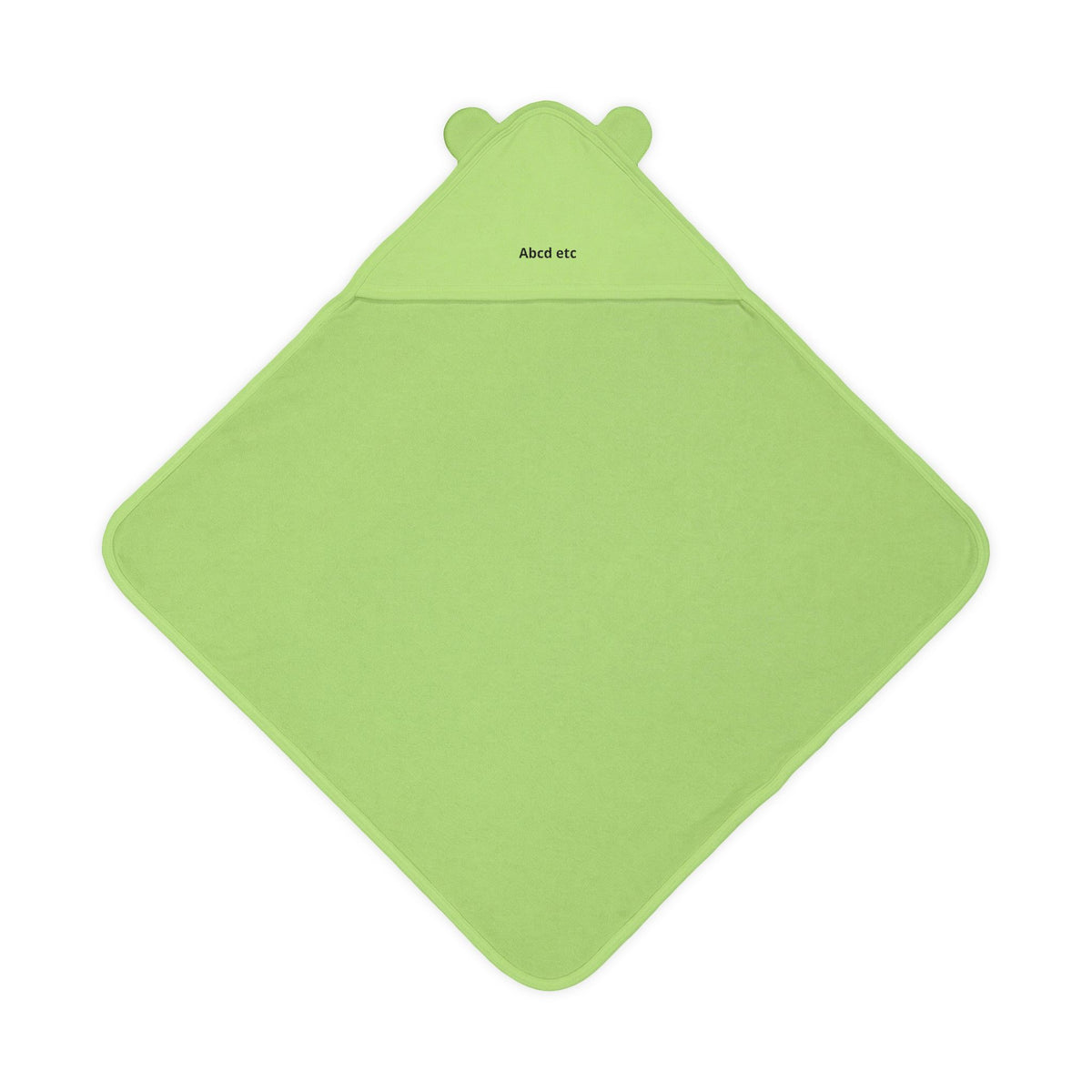 Embroidered Terry Hooded Baby Towel with Bear Ears — Soft Cotton Bath Wrap