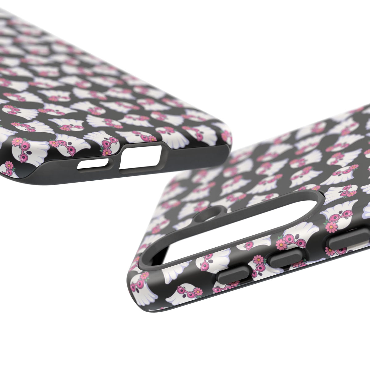 Tough Cases - Cute Pink Ghost Pattern Phone Case