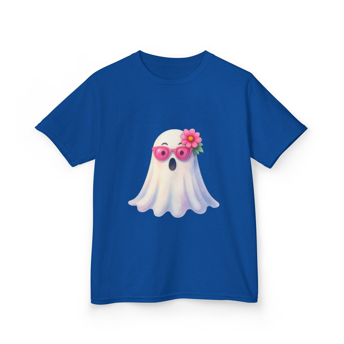 Kids Tee — Cute Watercolour Floral Ghost Graphic Shirt