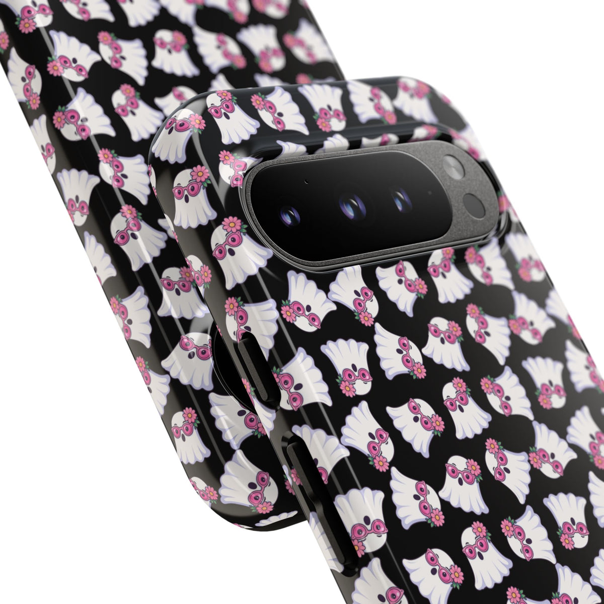 Tough Cases - Cute Pink Ghost Pattern Phone Case