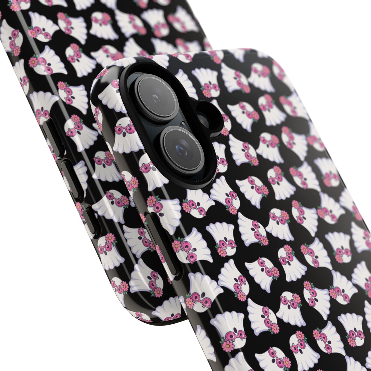 Tough Cases - Cute Pink Ghost Pattern Phone Case