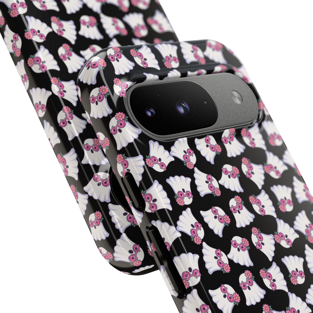Tough Cases - Cute Pink Ghost Pattern Phone Case