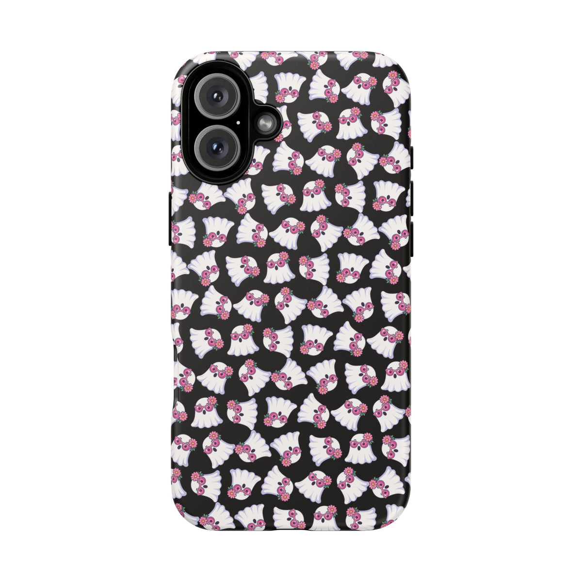 Tough Cases - Cute Pink Ghost Pattern Phone Case
