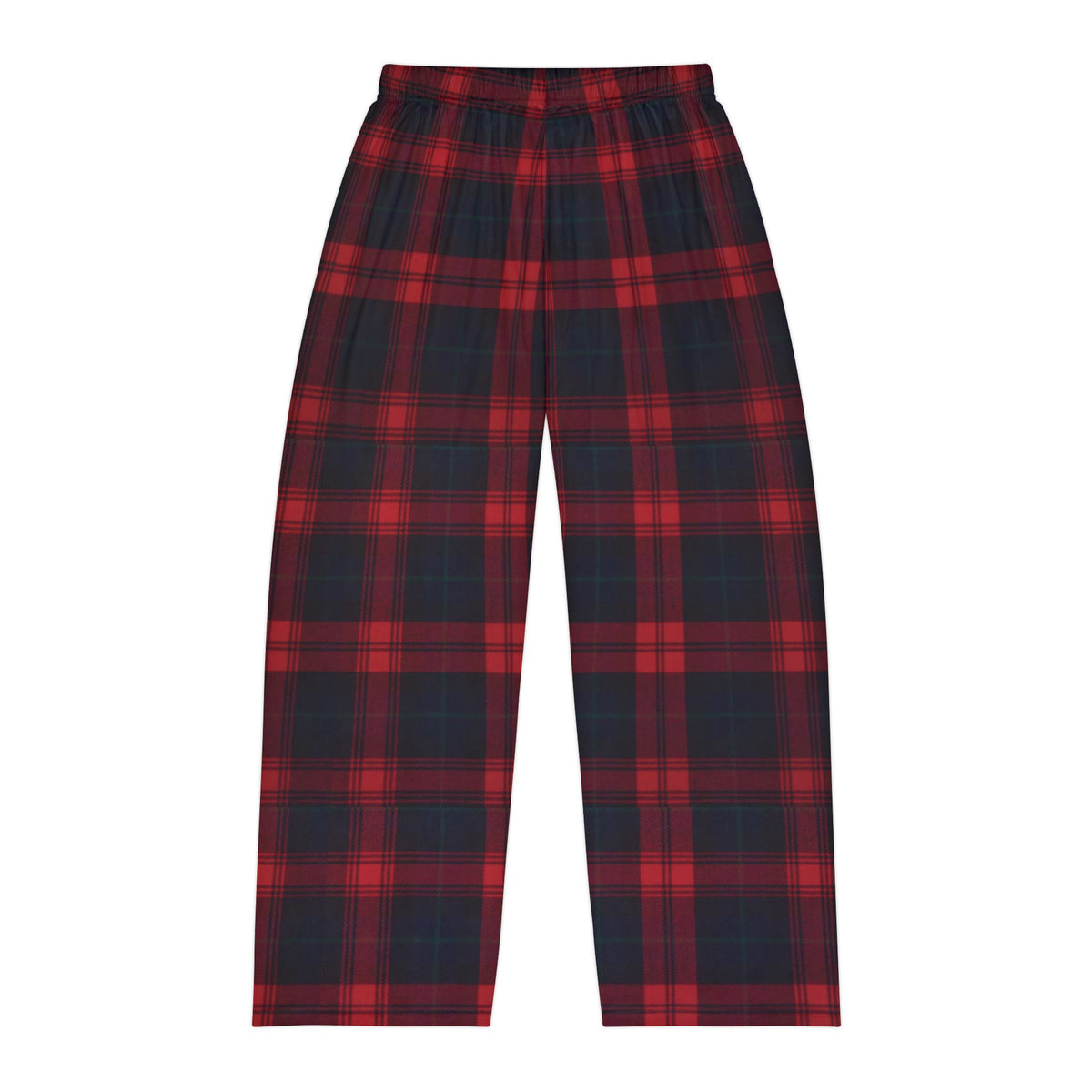 Men’s Red Navy Plaid Pajama Pants — Cozy Flannel Lounge Sleepwear